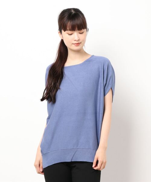 AMERICAN HOLIC（アメリカンホリック）の「ドルマン変形ニットプルオーバー（ニット/セーター・レディース・チャコールグレー/ブルー/グレイッシュベージュ・M/L）」の5枚目の写真