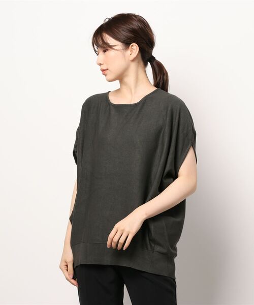 AMERICAN HOLIC（アメリカンホリック）の「ドルマン変形ニットプルオーバー（ニット/セーター・レディース・チャコールグレー/ブルー/グレイッシュベージュ・M/L）」の4枚目の写真