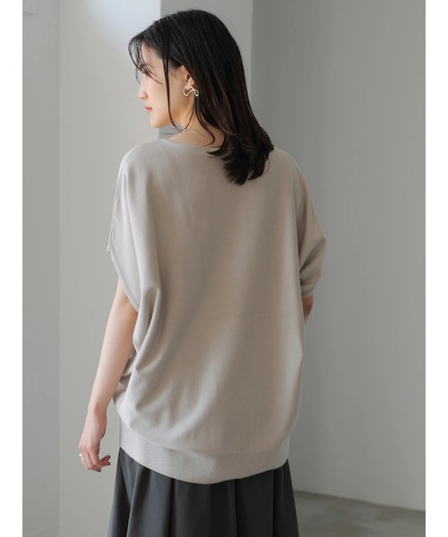 AMERICAN HOLIC（アメリカンホリック）の「ドルマン変形ニットプルオーバー（ニット/セーター・レディース・チャコールグレー/ブルー/グレイッシュベージュ・M/L）」の9枚目の写真