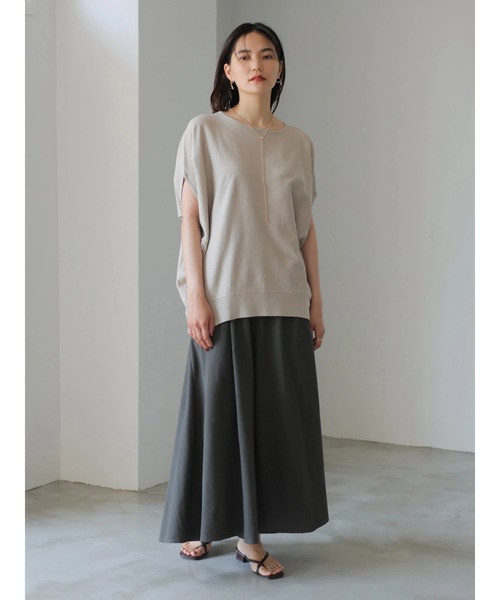 AMERICAN HOLIC（アメリカンホリック）の「ドルマン変形ニットプルオーバー（ニット/セーター・レディース・チャコールグレー/ブルー/グレイッシュベージュ・M/L）」の14枚目の写真