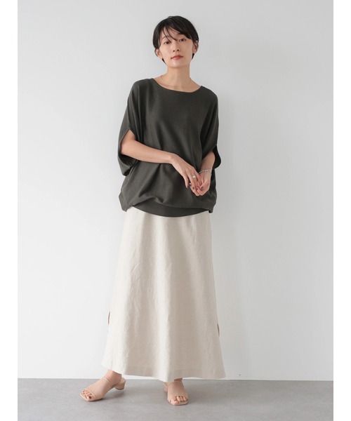 AMERICAN HOLIC（アメリカンホリック）の「ドルマン変形ニットプルオーバー（ニット/セーター・レディース・チャコールグレー/ブルー/グレイッシュベージュ・M/L）」の18枚目の写真