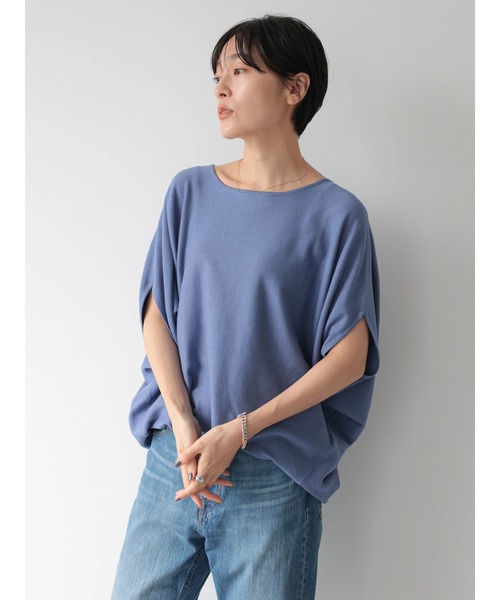 AMERICAN HOLIC（アメリカンホリック）の「ドルマン変形ニットプルオーバー（ニット/セーター・レディース・チャコールグレー/ブルー/グレイッシュベージュ・M/L）」の20枚目の写真