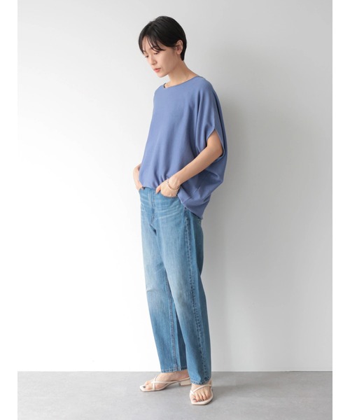 AMERICAN HOLIC（アメリカンホリック）の「ドルマン変形ニットプルオーバー（ニット/セーター・レディース・チャコールグレー/ブルー/グレイッシュベージュ・M/L）」の21枚目の写真