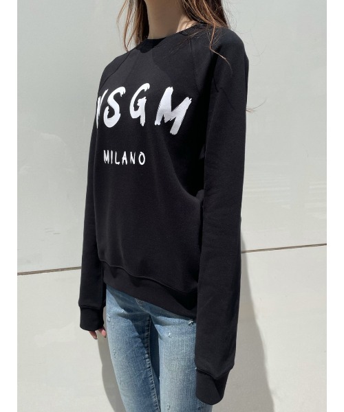 MSGM（エムエスジーエム）の「MSGM(エムエスジーエム)　HANDWRITE LOGO SWEAT　ロゴスウェット（スウェット・レディース・ホワイト/ブラック・SMALL/MEDIUM）」の6枚目の写真