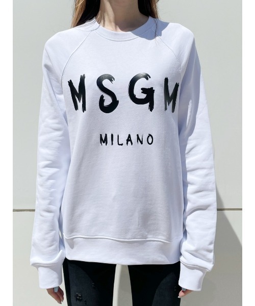 MSGM（エムエスジーエム）の「MSGM(エムエスジーエム)　HANDWRITE LOGO SWEAT　ロゴスウェット（スウェット・レディース・ホワイト/ブラック・SMALL/MEDIUM）」の10枚目の写真