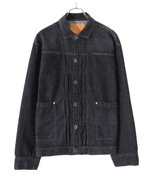 GOLD（ゴールド）の「GOLD / ゴールド：10oz. COTTON / LINEN DENIM PLEATED BLOUSE MIDDLE WASH：21B-GL14918[MUS]（デニムジャケット・メンズ・ネイビー/ブラック・MEDIUM/LARGE）」の18枚目の写真