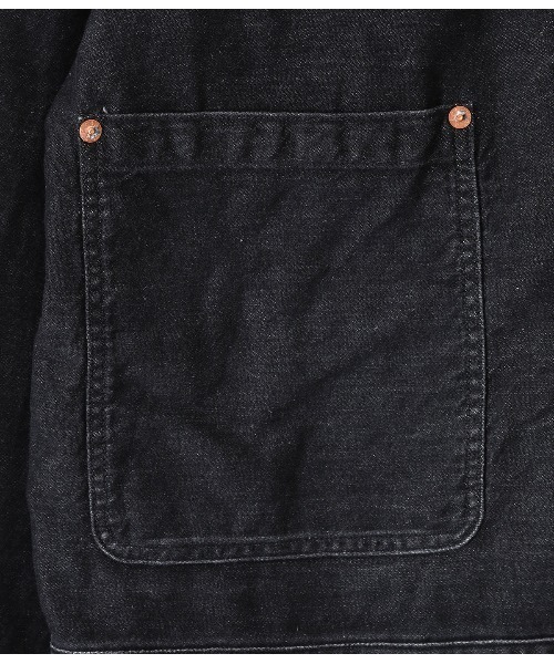 GOLD（ゴールド）の「GOLD / ゴールド：10oz. COTTON / LINEN DENIM PLEATED BLOUSE MIDDLE WASH：21B-GL14918[MUS]（デニムジャケット・メンズ・ネイビー/ブラック・MEDIUM/LARGE）」の22枚目の写真