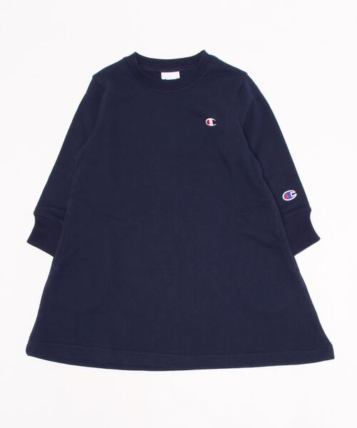 Champion(チャンピオン)の「Champion/チャンピオン CREW NECK ONEPIECE(ワンピース・キッズ・ベージュ/ネイビー/グレー/ブルー/チャコール/ブラック・110cm/130cm/140cm/150cm/160cm/100cm/120cm)」の5枚目の写真