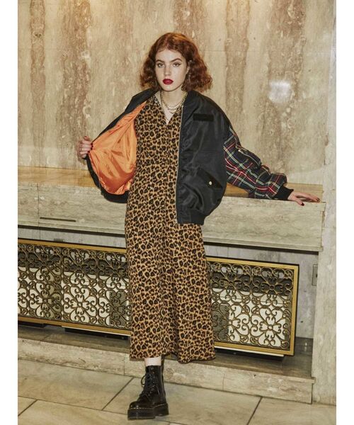 jouetie（ジュエティ）の「【復刻】チェックスリーブMA-1（MA-1・レディース・ブラック/カーキ・MEDIUM）」の11枚目の写真