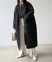 LIAN | リバーシブルキルティングロングコート(ノーカラーコート)
