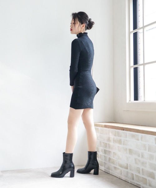 VIVIAN(ヴィヴィアン)の「ワイドスクエアトゥショートブーツ(ブーツ・レディース・ホワイト/ブラック/ダークブラウン/アイボリー・LL/S/M/L)」の14枚目の写真
