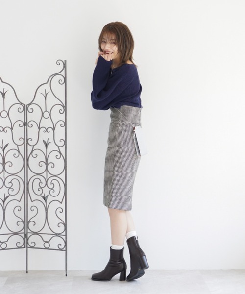 VIVIAN(ヴィヴィアン)の「ワイドスクエアトゥショートブーツ(ブーツ・レディース・ホワイト/ブラック/ダークブラウン/アイボリー・LL/S/M/L)」の20枚目の写真