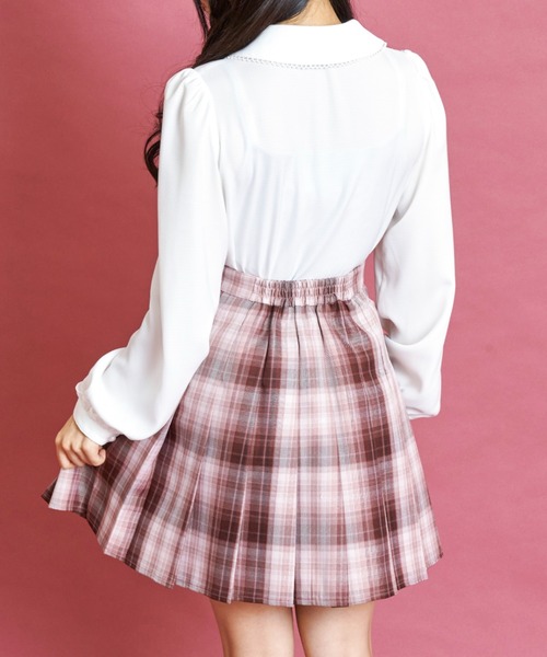 Secret Honey（シークレットハニー）の「ダブルレースアッププリーツスカート（スカート・レディース・ピンク/ブルー/ブラウン系その他/ブルー系その他/レッド・MEDIUM）」の22枚目の写真