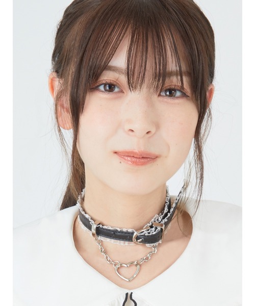 Ank Rouge（アンクルージュ）の「合皮チェーンチョーカー（チョーカー・レディース・ブラック/A・FREE）」の3枚目の写真