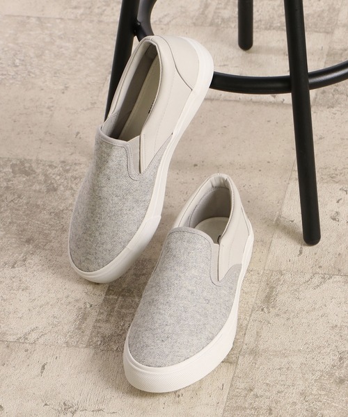 ikka（イッカ）の「ツイードスリッポン（スリッポン・メンズ・ホワイト/ブラック/ブルー系その他・M/L）」の2枚目の写真