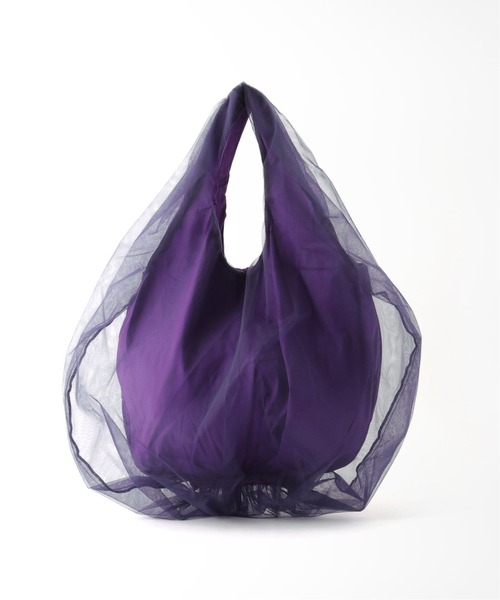 HELOYSE（エロイーズ）の「【HELOYSE/エロイーズ】balloon tulle bag（トートバッグ・レディース・ブラック/パープル/タン・FREE）」の3枚目の写真