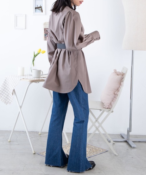 WEGO（ウィゴー）の「WEGO/デニムスリットフレアパンツ（デニムパンツ・レディース・ベージュ/インディゴブルー/ブラック系その他・MEDIUM/SMALL）」の17枚目の写真