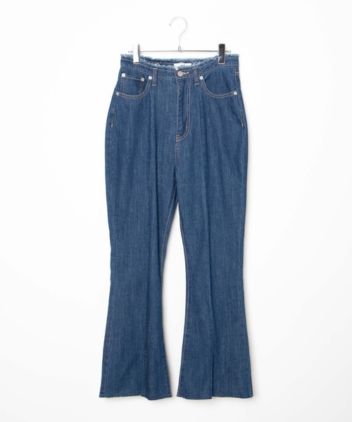 WEGO（ウィゴー）の「WEGO/デニムスリットフレアパンツ（デニムパンツ・レディース・ベージュ/インディゴブルー/ブラック系その他・MEDIUM/SMALL）」の21枚目の写真