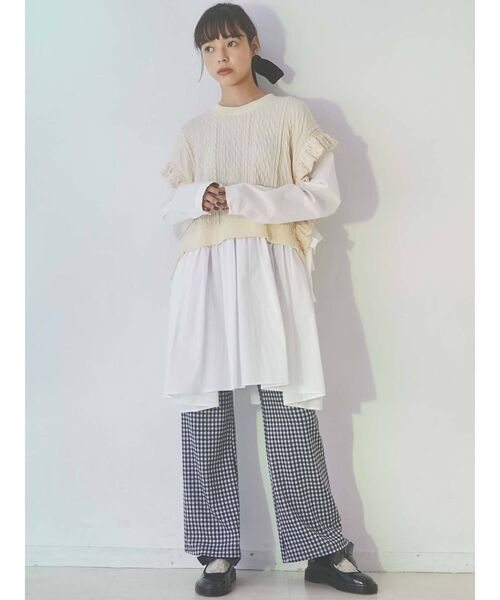 merry jenny（メリージェニー）の「【旧品番】チェックカットパンツ（その他パンツ・レディース・ブラック/ベージュ/ネイビー/グレー・FREE）」の16枚目の写真