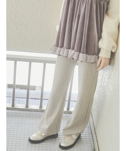 merry jenny（メリージェニー）の「【旧品番】チェックカットパンツ（その他パンツ・レディース・ブラック/ベージュ/ネイビー/グレー・FREE）」の4枚目の写真