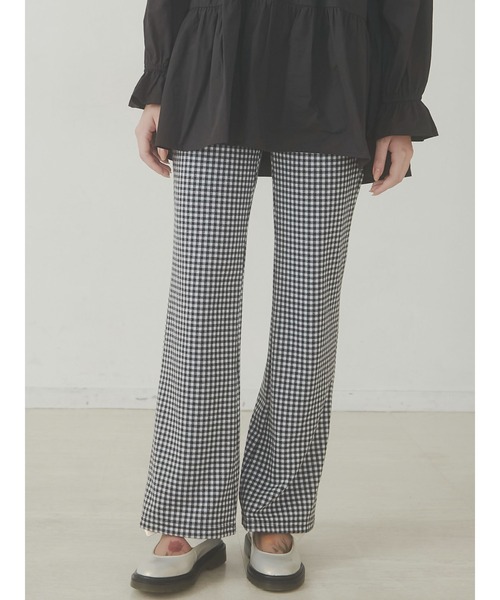 merry jenny（メリージェニー）の「【旧品番】チェックカットパンツ（その他パンツ・レディース・ブラック/ベージュ/ネイビー/グレー・FREE）」の2枚目の写真