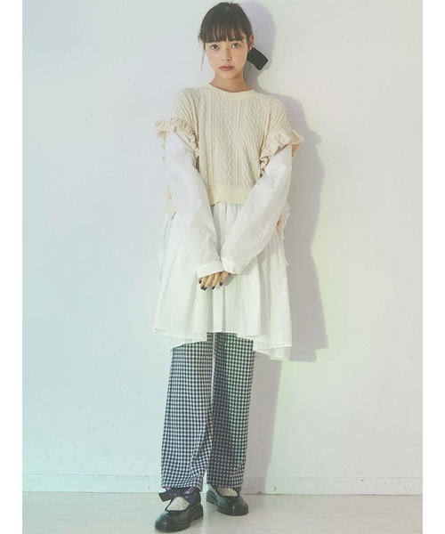 merry jenny（メリージェニー）の「【旧品番】チェックカットパンツ（その他パンツ・レディース・ブラック/ベージュ/ネイビー/グレー・FREE）」の22枚目の写真