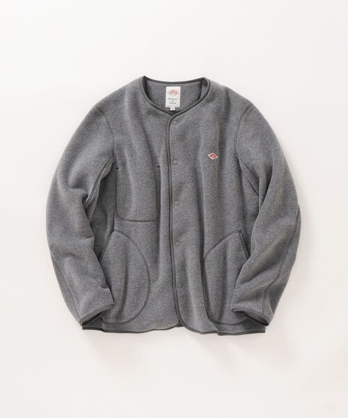 DANTON（ダントン）の「DANTON: フリース ノーカラー カーディガン