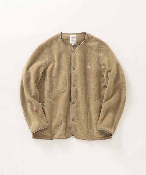 DANTON（ダントン）の「DANTON: フリース ノーカラー カーディガン