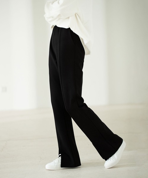 SAISON DE PAPILLON(セゾンドパピヨン)の「センタースリット入りイージーフレアパンツ(その他パンツ・レディース・ブラック/ブラウン・XL/L/S/M)」の8枚目の写真