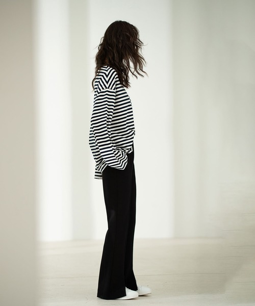 SAISON DE PAPILLON(セゾンドパピヨン)の「センタースリット入りイージーフレアパンツ(その他パンツ・レディース・ブラック/ブラウン・XL/L/S/M)」の4枚目の写真