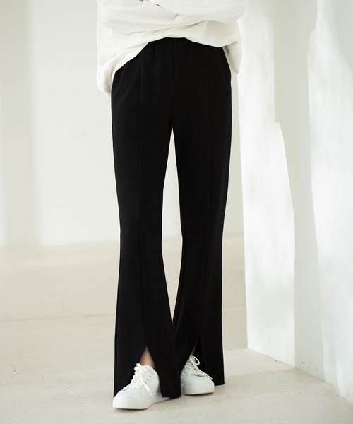 SAISON DE PAPILLON(セゾンドパピヨン)の「センタースリット入りイージーフレアパンツ(その他パンツ・レディース・ブラック/ブラウン・XL/L/S/M)」の6枚目の写真