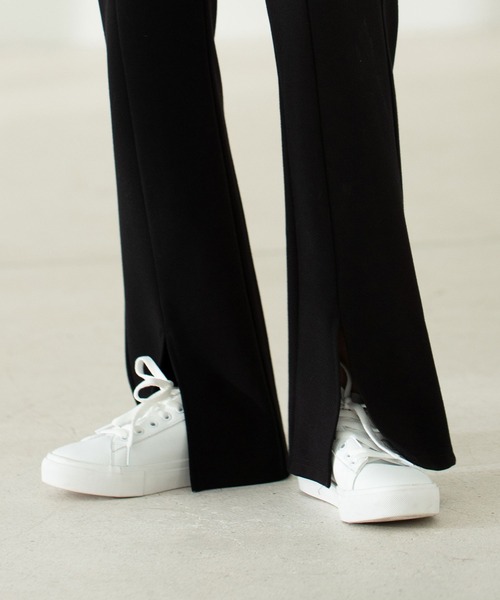 SAISON DE PAPILLON(セゾンドパピヨン)の「センタースリット入りイージーフレアパンツ(その他パンツ・レディース・ブラック/ブラウン・XL/L/S/M)」の14枚目の写真