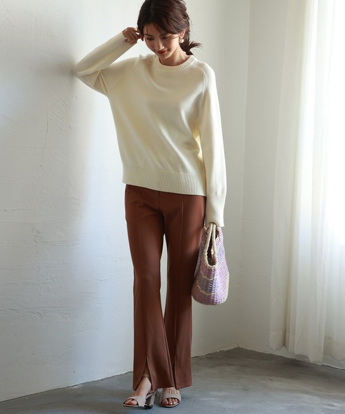 SAISON DE PAPILLON(セゾンドパピヨン)の「センタースリット入りイージーフレアパンツ(その他パンツ・レディース・ブラック/ブラウン・XL/L/S/M)」の20枚目の写真