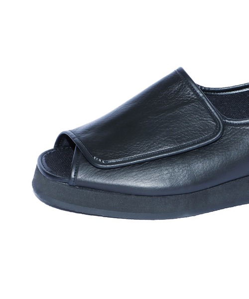 LOCALINA（ロカリナ）の「LOCALINA/ロカリナ MARIANNUWM102  オープントゥ レザーシューズ ブリーズドライ 吸汗速乾・抗菌防臭機能（ドレスシューズ・メンズ・ブラック・29/28）」の8枚目の写真