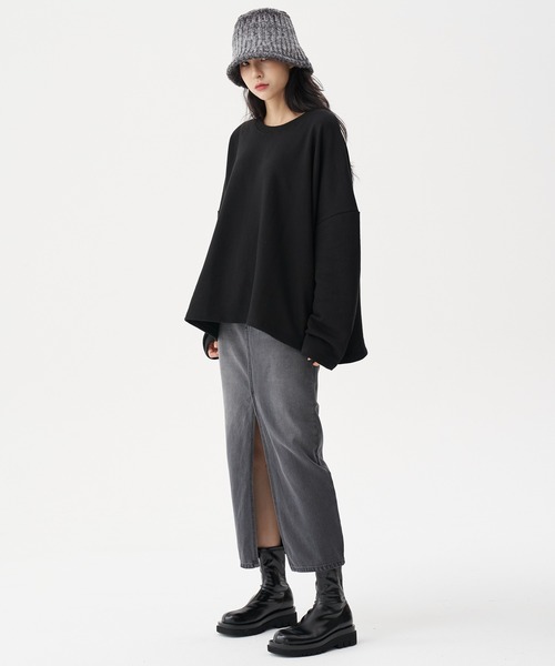 FEKETE（フェケテ）の「FEKETE FRONT SLIT LONG DENIM SKIRT（デニムスカート・レディース・ブラック・SMALL/MEDIUM/LARGE）」の18枚目の写真