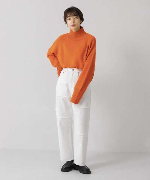 KBF（ケイビーエフ）の「パッチワークストレートデニム（デニムパンツ・レディース・ピンク/ブルー/ホワイト・36/38）」の12枚目の写真