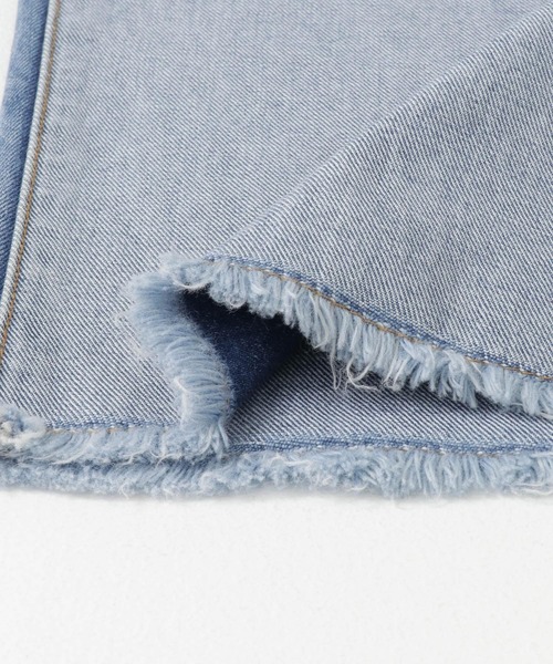 KBF（ケイビーエフ）の「パッチワークストレートデニム（デニムパンツ・レディース・ピンク/ブルー/ホワイト・36/38）」の8枚目の写真