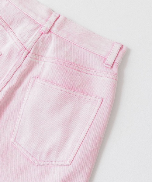 KBF（ケイビーエフ）の「パッチワークストレートデニム（デニムパンツ・レディース・ピンク/ブルー/ホワイト・36/38）」の9枚目の写真