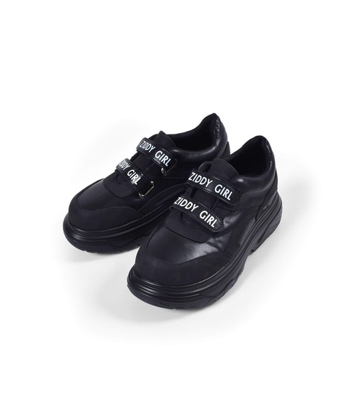 ZIDDY（ジディ）の「ZIDDY/【ニコ☆プチ掲載】ZIDDYロゴ入りベルト厚底スニーカー(21~24cm)（スニーカー・キッズ・ブラック・23/24/22/21）」の6枚目の写真
