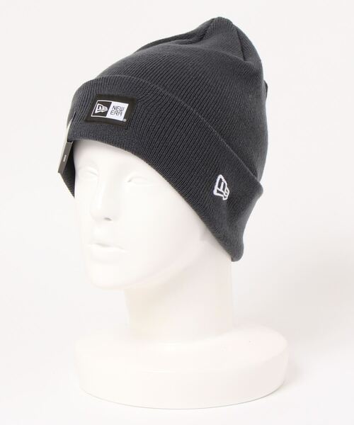 NEW ERA（ニューエラ）の「【NEW ERA】ベーシック カフニット ボックスロゴ ウーブンパッチ（ニットキャップ/ビーニー・メンズ・チャコール/ブラック/ネイビー/ホワイト・F）」の3枚目の写真
