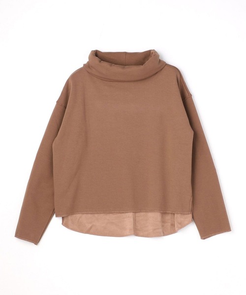 NICOLE white(ニコルホワイト)の「ボリュームネックプルオーバー(Tシャツ/カットソー・レディース・ブラック/チャコールグレー/サックスブルー/モカ・FREE)」の7枚目の写真