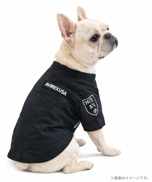 AVIREX（アヴィレックス）の「AVIREX/アヴィレックス/ファティーグTシャツ 中型犬 大型犬サイズ/犬服(ドッグウェア)（ペットウェア・メンズ・ホワイト/カーキ/ブラック×グレー/ネイビー/ホワイト×グレー/ブラック・3M/6L/7L/5L/4L/3S）」の4枚目の写真
