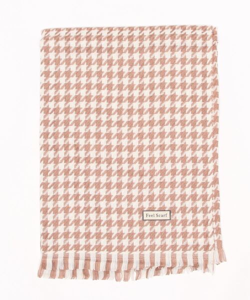 STYLEBLOCK（スタイルブロック）の「千鳥格子柄大判マフラー（マフラー・レディース・グレー/ネイビー/グリーン/ピンク/カーキ/イエロー/ブラック・FREE）」の10枚目の写真