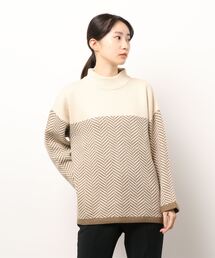 Lugnoncure | 幾何柄ジャカードニット(ニット/セーター)