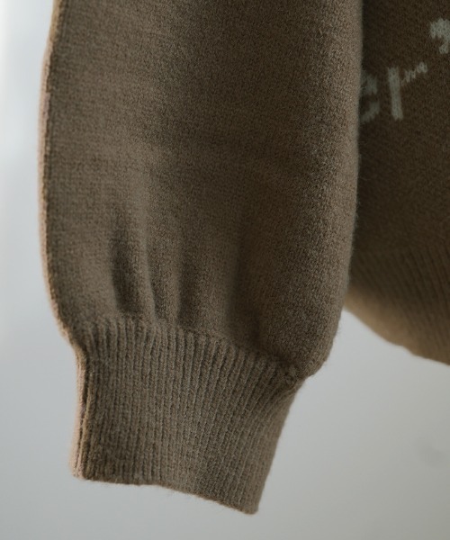 Futier land（フューティアランド）の「バックロゴワイドニット（ニット/セーター・レディース・ブラック/グレー/モカ/グリーン/グレイッシュベージュ・FREE）」の13枚目の写真