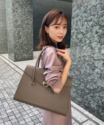 スクエアエコレザートートバッグ