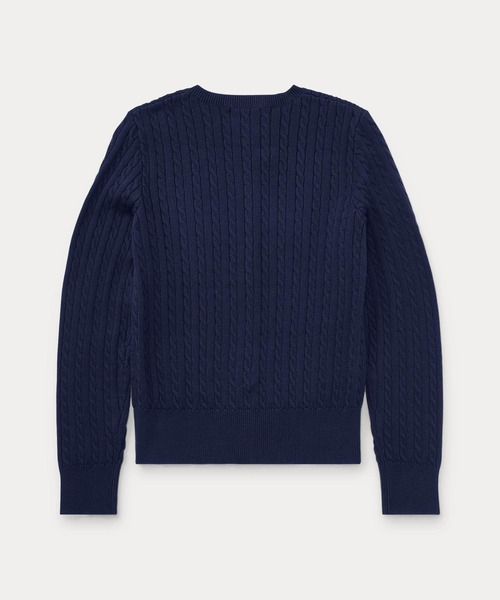 POLO RALPH LAUREN CHILDRENSWEAR（ポロ ラルフ ローレン チルドレンズウェア）の「ミニ ケーブル コットン カーディガン（カーディガン/ボレロ・キッズ・ネイビー系1・L/XL/S/M）」の6枚目の写真