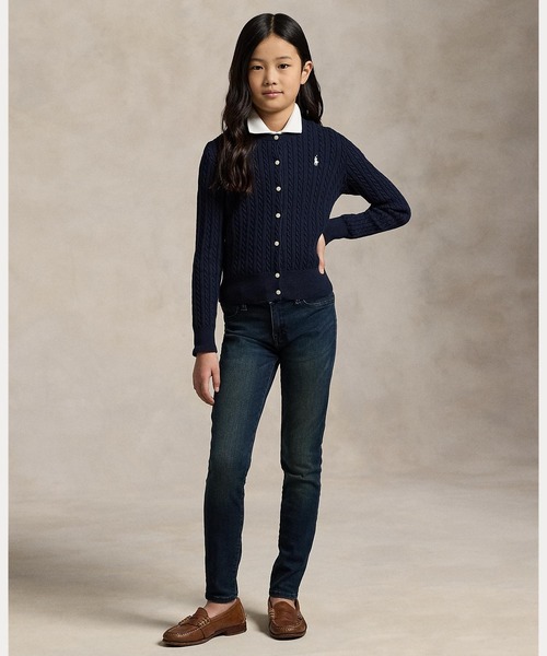 POLO RALPH LAUREN CHILDRENSWEAR（ポロ ラルフ ローレン チルドレンズウェア）の「ミニ ケーブル コットン カーディガン（カーディガン/ボレロ・キッズ・ネイビー系1・L/XL/S/M）」の5枚目の写真