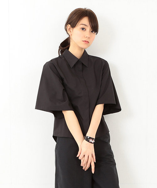 Ray BEAMS（レイビームス）の「●FACTOTUM FEMME / 別注 ワイドシャツ（シャツ/ブラウス・レディース・ホワイト/ブラック・ONE SIZE）」の13枚目の写真