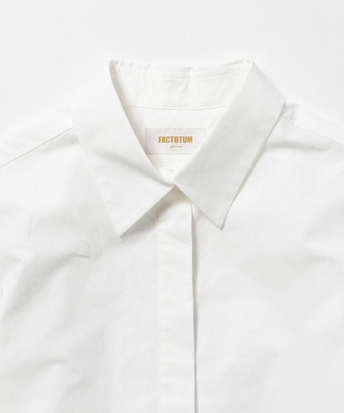 Ray BEAMS（レイビームス）の「●FACTOTUM FEMME / 別注 ワイドシャツ（シャツ/ブラウス・レディース・ホワイト/ブラック・ONE SIZE）」の22枚目の写真